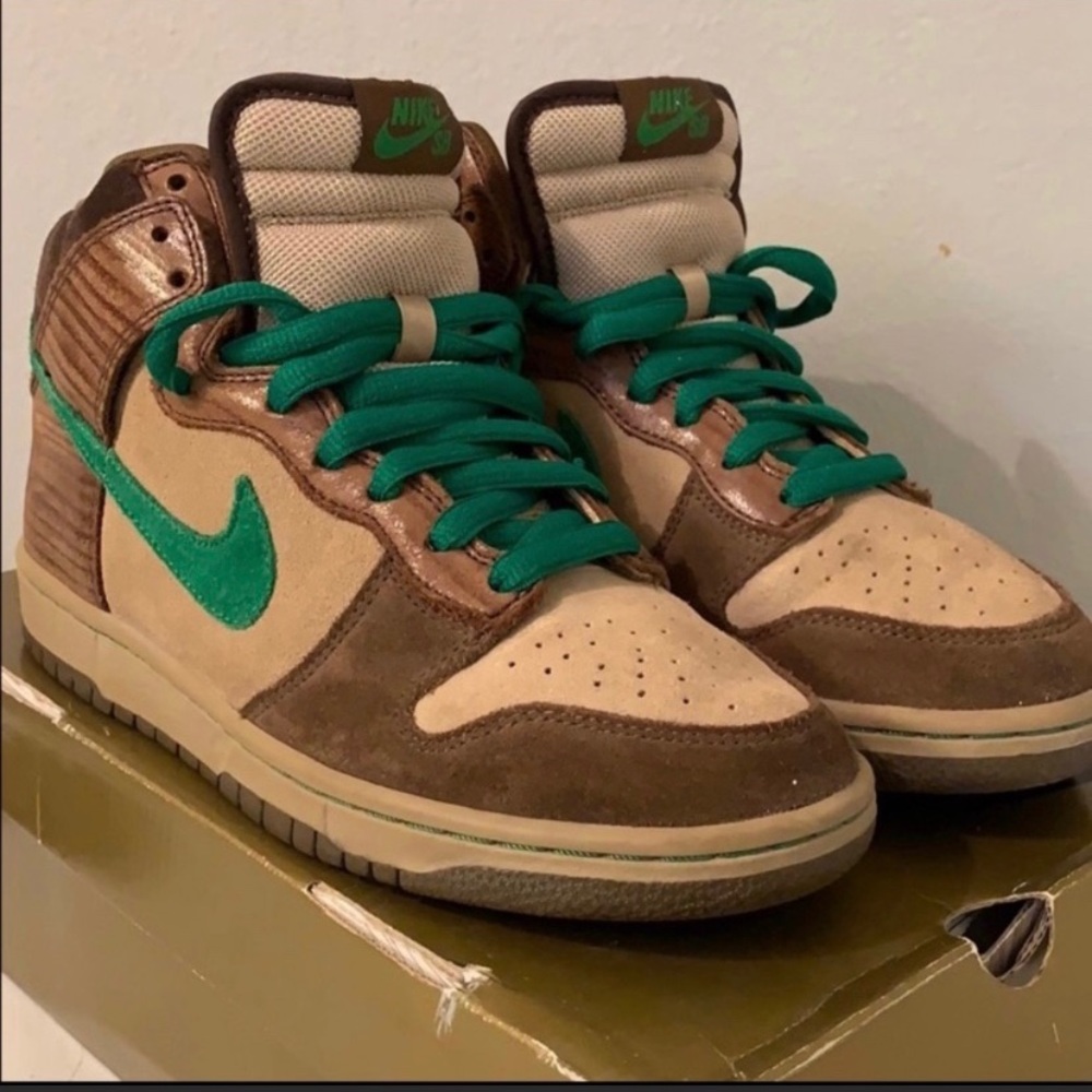 NIKE DUNK HIGH PREMIUM SB HIGH WOOD DECK size 7.5